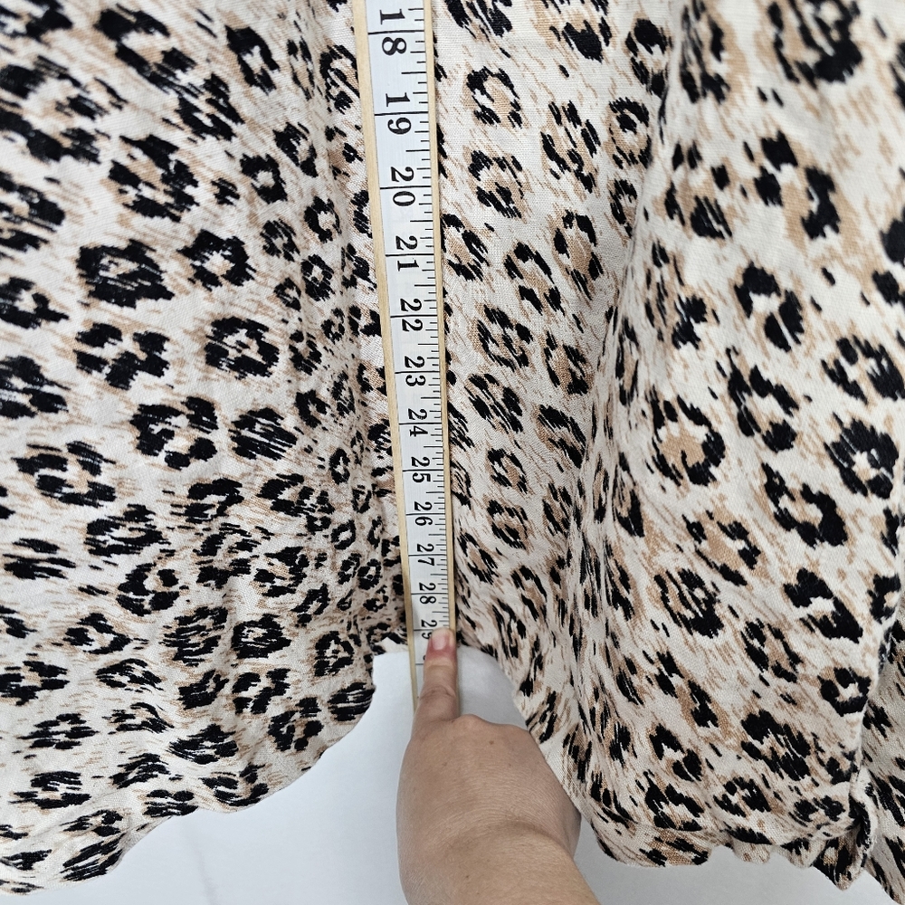 Joie Collen Linen Leopard Print Midi Wrap Skirt 6 - image 6